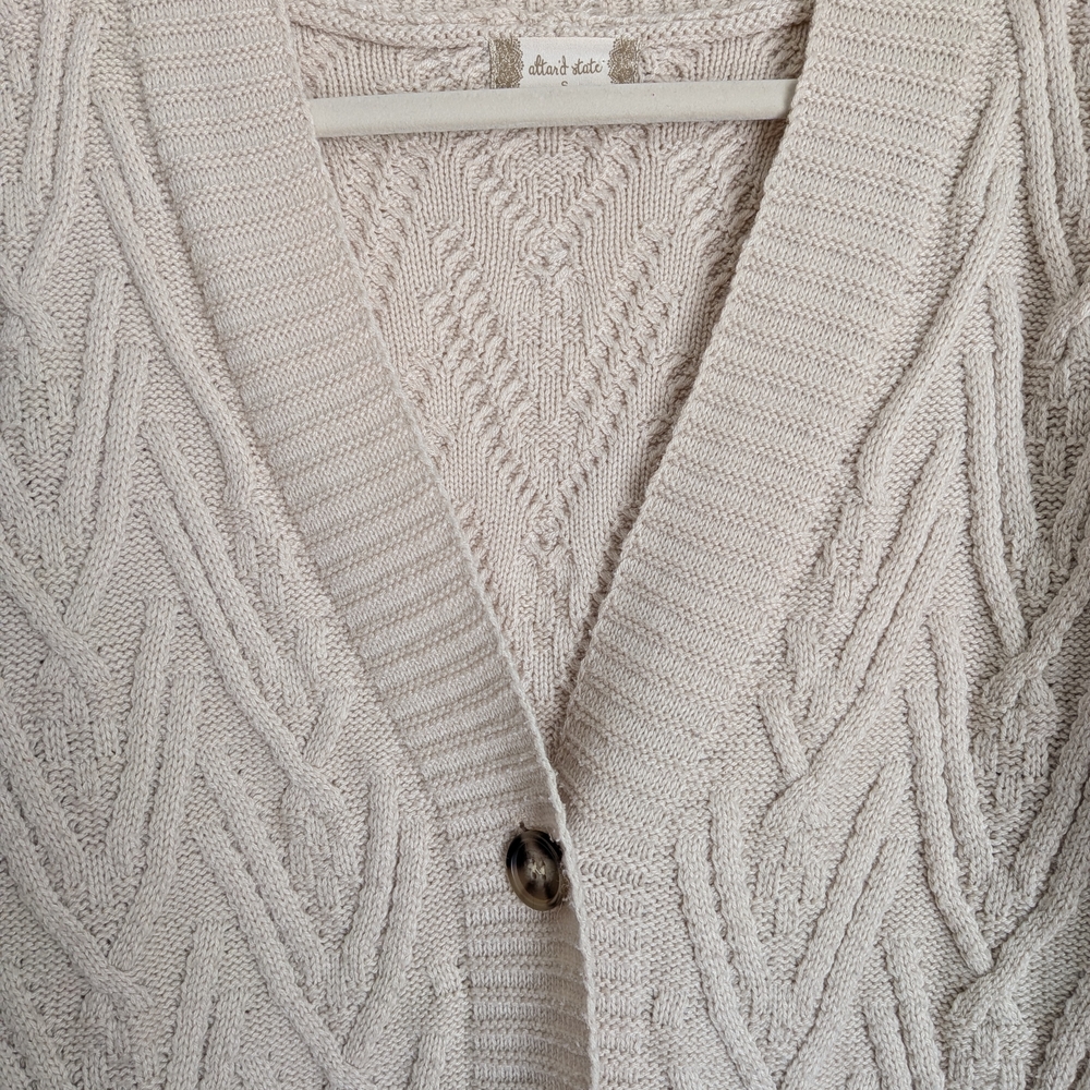 Altar'd State Cream Cable Knit Cardigan - Picture 7 of 7